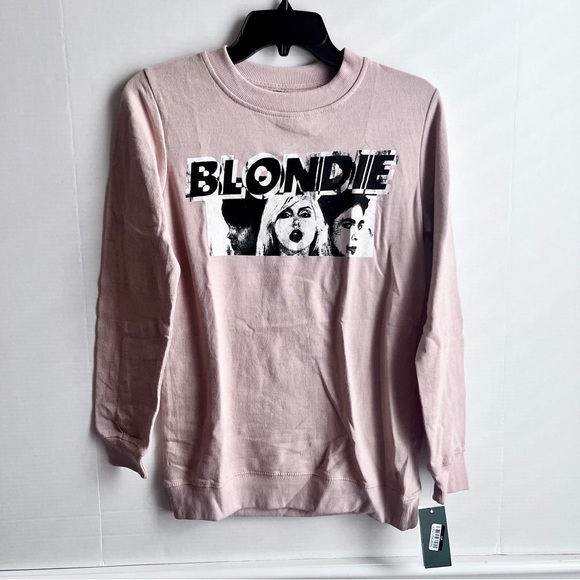 Blondie Graphic Crew Neck Sweatshirt Pullover Pink Longline Target Women XS NEW - Picture 3 of 6
